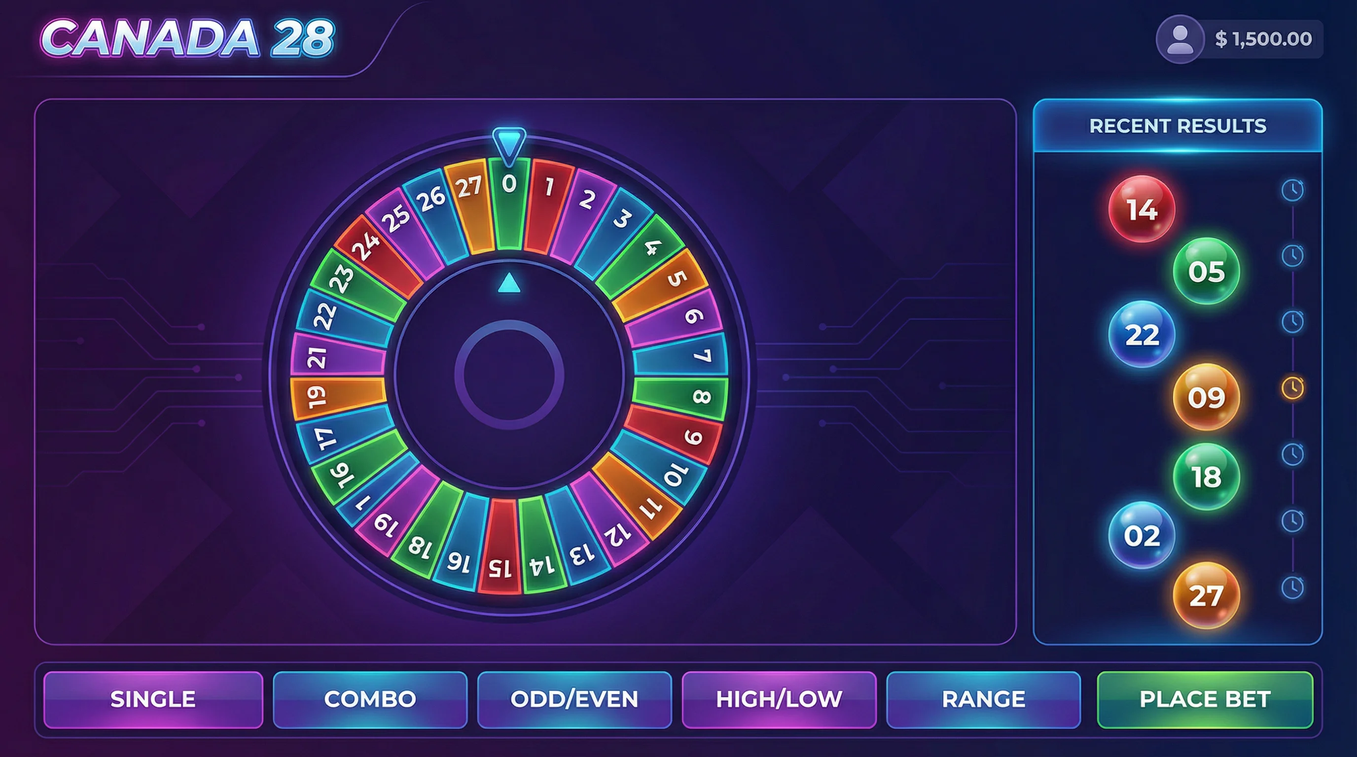 加拿大28游戏试玩界面预览